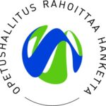 Pyöreä logo, jossa keskellä sinivihreä OPH:n tunnus ja ympärillä teksti Opetushallitus rahoittaa hanketta